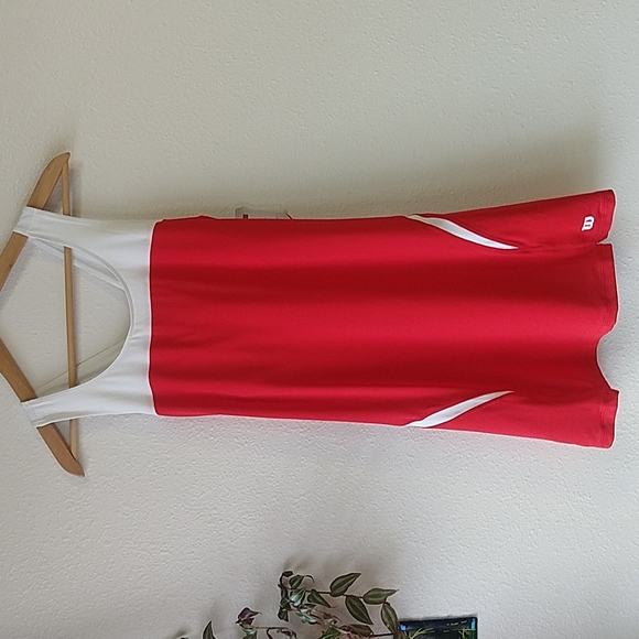 open lace back dress Puff Sleeve Tennis Dress in Red & White Heart Stripe